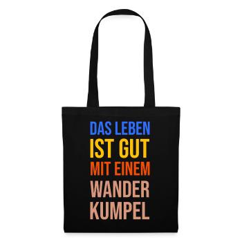 Wandern Statement Bergwanderung Wanderer Klettern - Stoffbeutel - Schwarz - Vorne