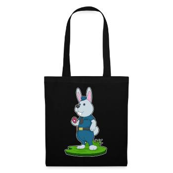 Bunny Policier Donut Police - Sac en tissu - noir - Devant