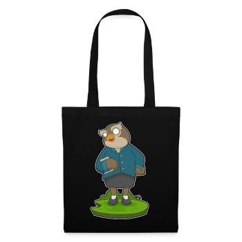 Bureau des lunettes du secrétaire hibou - Sac en tissu - noir - Devant