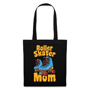 Maman patin à roulettes - Sac en tissu - noir - Devant