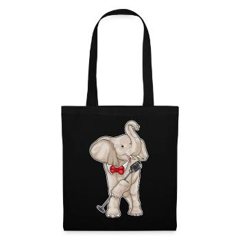 Elephant Singer Microphone Singing - Tote Bag - black - Front