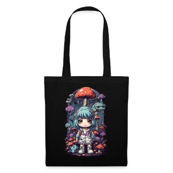 Festival de musique Kawaii Anime Mushroom Girl Goa - Sac en tissu - noir - Devant