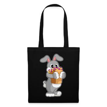 Achats de Pâques Bunny - Sac en tissu - noir - Devant