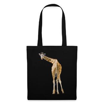 Giraffe greets from the savannah - Tote Bag - black - Front