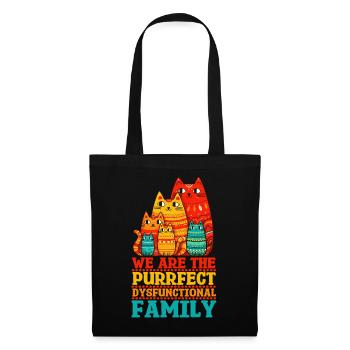 We Are the Purrfect Dysfunctional Family - Tote Bag - black - Front