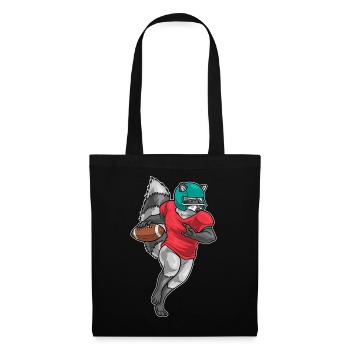 Raton laveur Sports de football américain - Sac en tissu - noir - Devant