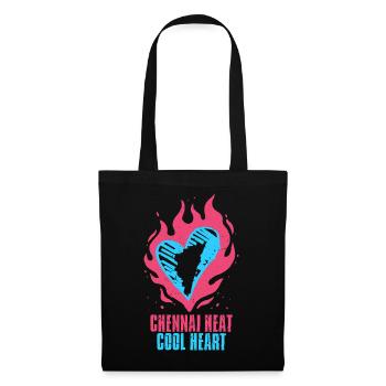 Tamoul Tamilisch Sri Lanka Chennai Chaleur Cool Coeur - Sac en tissu - noir - Devant