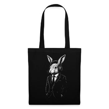 Jazz Rabbit in Suit with Headphones - Tote Bag - black - Front