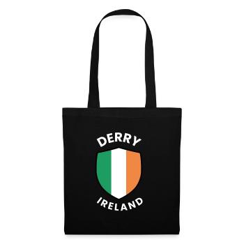 Drapeau du Derry Ireland Shield - Sac en tissu - noir - Devant