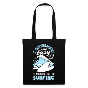 Surfeur Surfeur Bodyboarder - Sac en tissu - noir - Devant