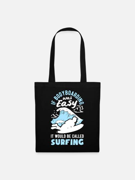 Surfen Surfboarder Bodyboarder - Stoffbeutel - Schwarz