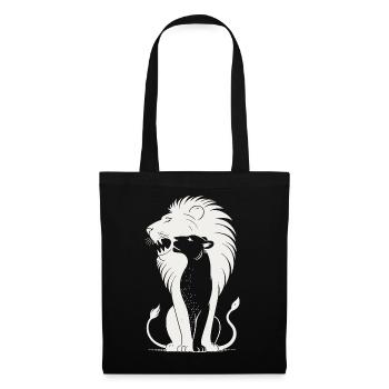 Regal Lion Silhouette - Tote Bag - black - Front