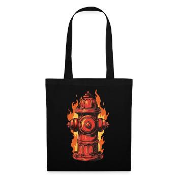Fire Brigade Dad T-Shirt Gift Fire Brigade Fire Hydrant - Tote Bag - black - Front