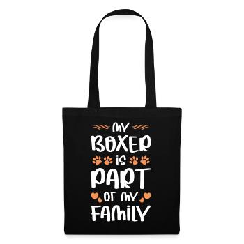 Mein Boxer Ist Teil Meiner Familie - Stoffbeutel - Schwarz - Vorne