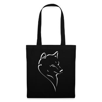 Wolf's Silhouette Line Art - Tote Bag - black - Front