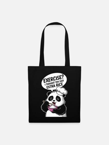 Panda Küchenchef Extra Rice - Stoffbeutel - Schwarz