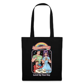 Powered By Booster Packs Level Up Your Day Trading - Tote Bag - black - Front