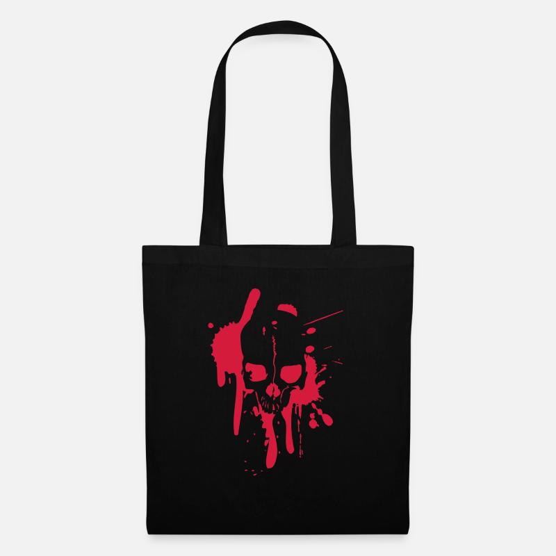 Splatter Skull - Stoffbeutel - Schwarz