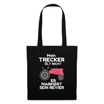 Mein Trecker ölt nicht er markiert sein Revier - Stoffbeutel - Schwarz - Vorne
