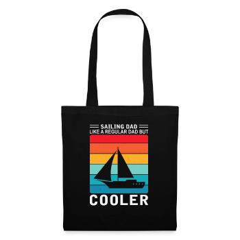 Mens Sailing Dad Sailboat Sailor Funny Father Day - Tote Bag - black - Front
