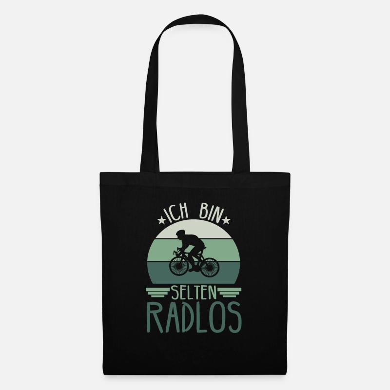 Ich Bin selten Radlos - Stoffbeutel - Schwarz