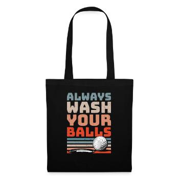 Lavez toujours vos balles Funny Golf - Sac en tissu - noir - Devant