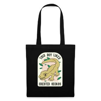 Un garçon aime les geckos huppés, la faune, les - Sac en tissu - noir - Devant