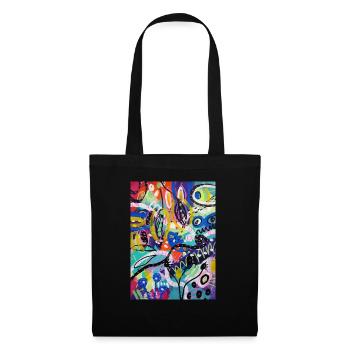 Abstract Chaos #9 peinture originale Design - Sac en tissu - noir - Devant