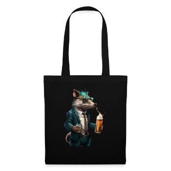 Cool animal with BIer. Style and alcohol - Tote Bag - black - Front
