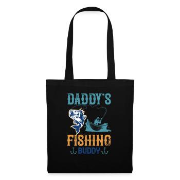 daddy's fishing buddy 01 - Stoffbeutel - Schwarz - Vorne