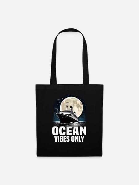 Ocean Vibes Only Cruise Ship Vacation Group - Stoffbeutel - Schwarz