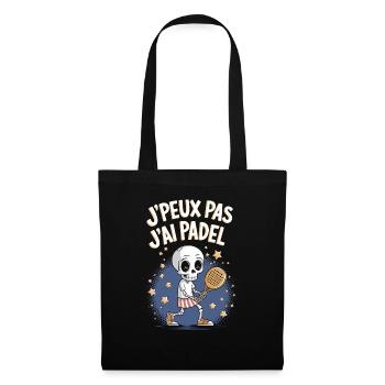 J'peux pas j'ai Padel - Sac en tissu - noir - Devant