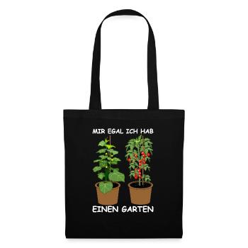 Je m’en fiche, j’ai un jardin - Sac en tissu - noir - Devant
