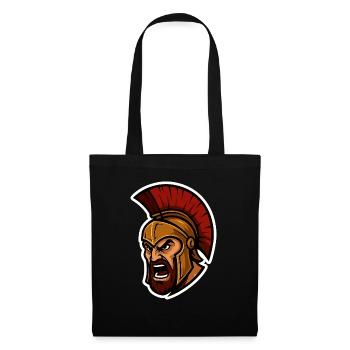 Spartiate en colère - Sac en tissu - noir - Devant