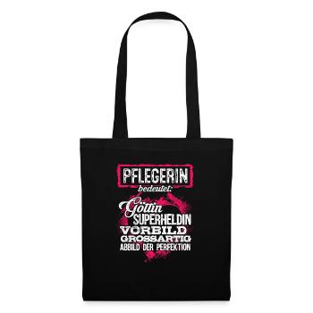 PFLEGERIN - duden - Stoffbeutel - Schwarz - Vorne