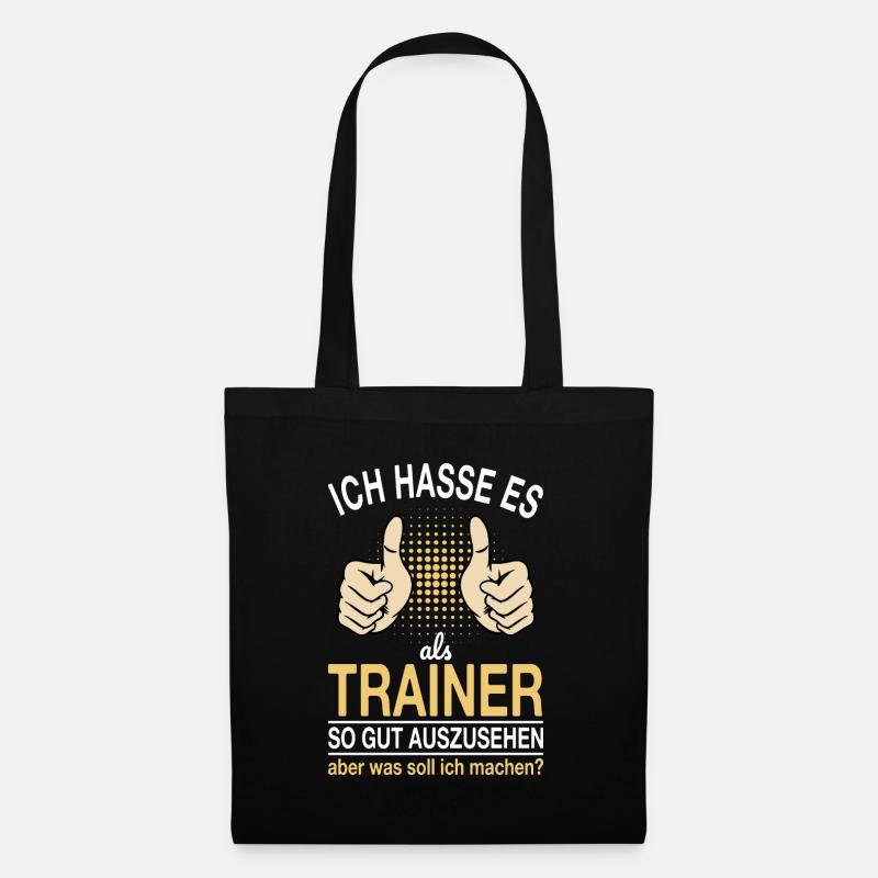 Trainer Spruch - Stoffbeutel - Schwarz