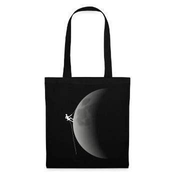 Der Mond ist eskalieren - Stoffbeutel - Schwarz - Vorne
