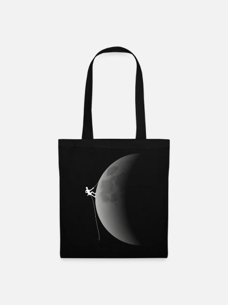 Climbing the moon - Tote Bag - black