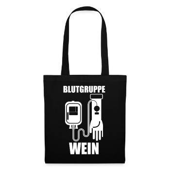 Blutgruppe Wein - Stoffbeutel - Schwarz - Vorne
