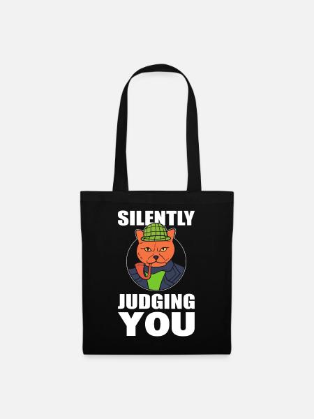 Silently Judging You Privatdetektiv - Stoffbeutel - Schwarz