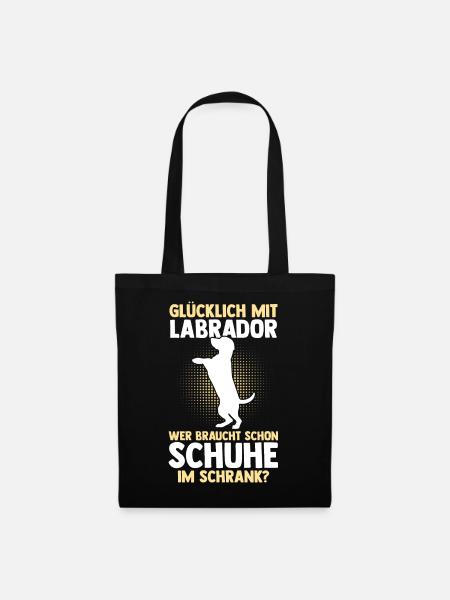 Hund Labrador - Stoffbeutel - Schwarz