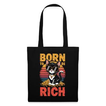 Né pour la richesse – Édition Cool Cat - Sac en tissu - noir - Devant
