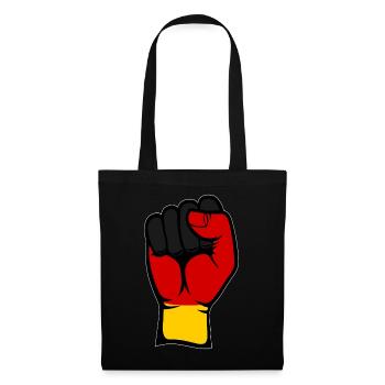 Poing du drapeau de l’Allemagne - Sac en tissu - noir - Devant