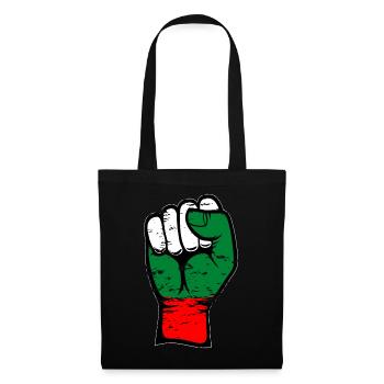 Poing du drapeau bulgare utilisé - Sac en tissu - noir - Devant