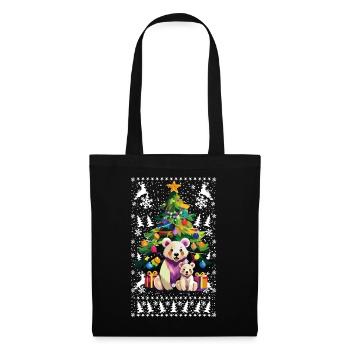 18 Mama Bear Baby Child Family Christmas Tree - Tote Bag - black - Front