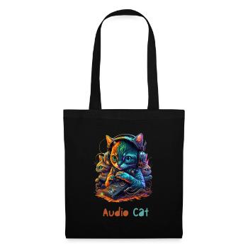 Audio Cat - Stoffbeutel - Schwarz - Vorne