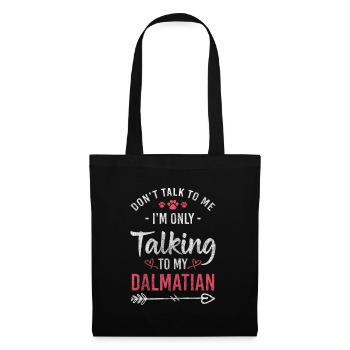 Dalmatien pattes chien sport animal amour - Sac en tissu - noir - Devant