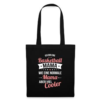 Basketball Mama wie eine normale Mama viel cooler - Stoffbeutel - Schwarz - Vorne