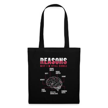Amour célibataire en solo - Sac en tissu - noir - Devant