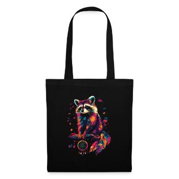 Raccoon with Dream Catcher - Tote Bag - black - Front